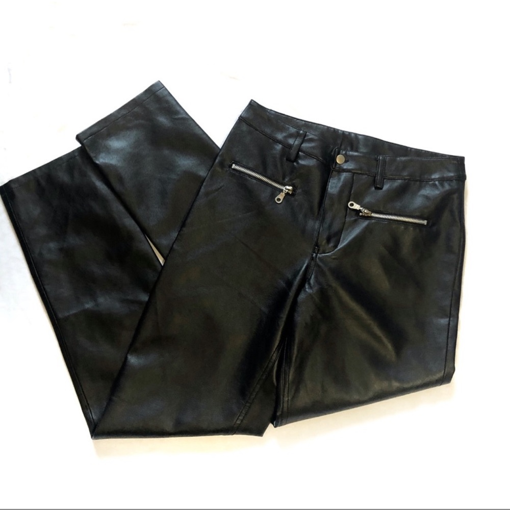BB Dakota Faux leather moto zipper skinny pants